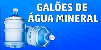 Galões de água mineral 